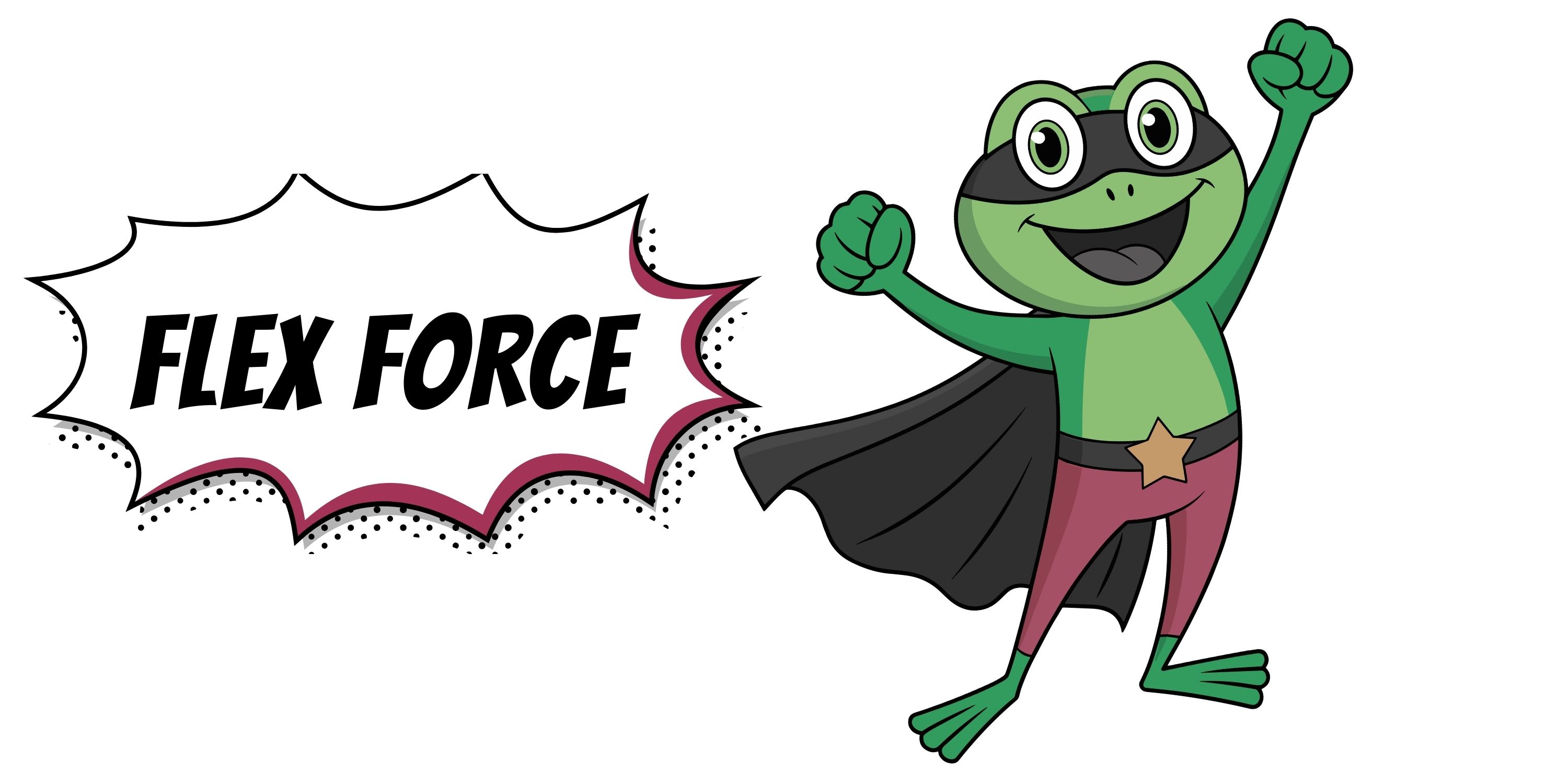 flex force, hyflex superhero frog icon